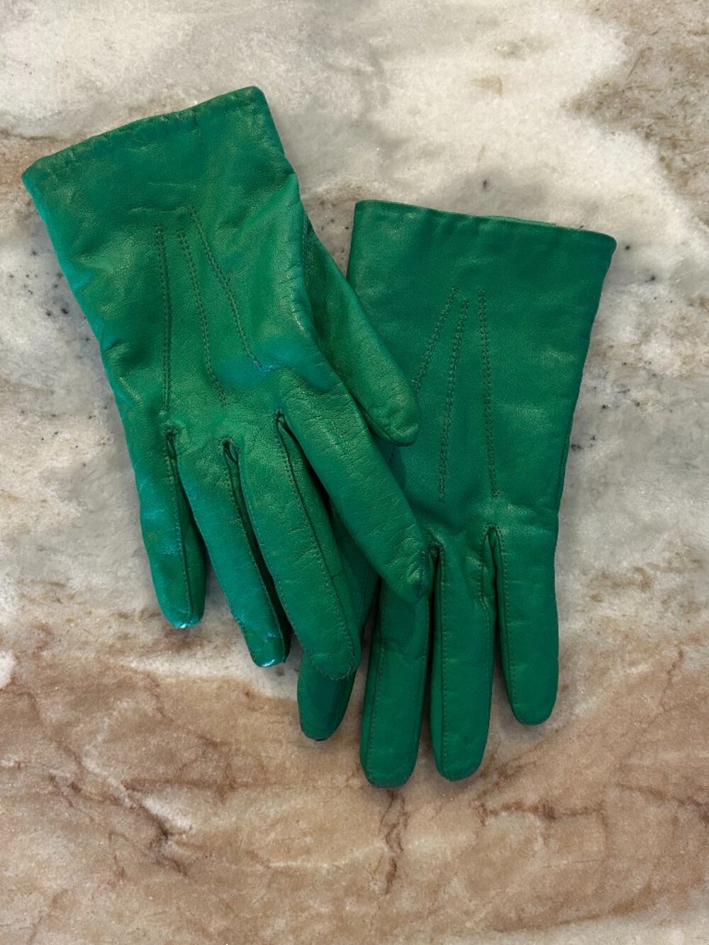 Vintage Cardinal Glove Company - Women's Green Leather Gloves